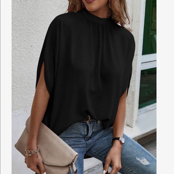 Boho Relaxed Fit Dolman Sleeve Top Blouse - Picture 6 of 14